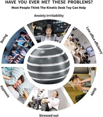Kinetic Desk Toy Balls, Metal Fidget Toys for Adults Kids Boys Girls Teens, Fidgets for Classroom