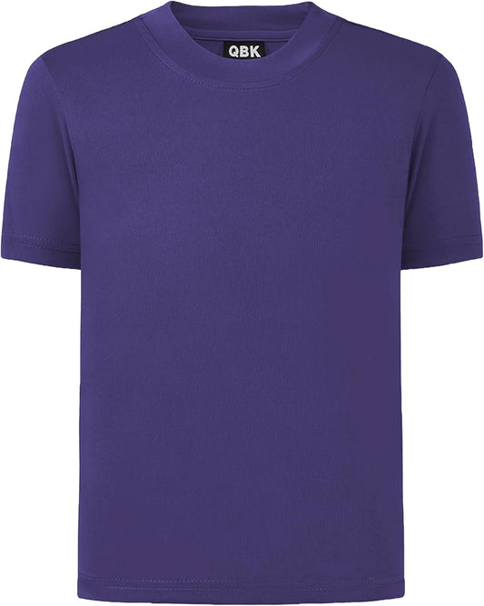 QBK 2T to Youth Neon Shirt Kids UPF 50+ Dry Fit Athletic Short Sleeve Rash Guard T Shirts for Boys
