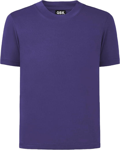 QBK 2T to Youth Neon Shirt Kids UPF 50+ Dry Fit Athletic Short Sleeve Rash Guard T Shirts for Boys
