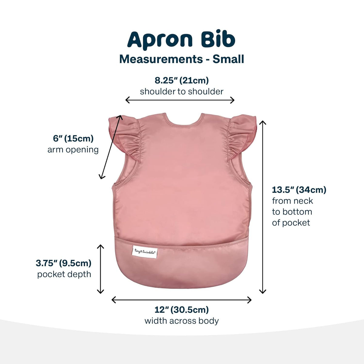 Tiny Twinkle Mess Proof Baby Bib - Waterproof & Lightweight Baby-Led Weaning Apron | 100% Recycled