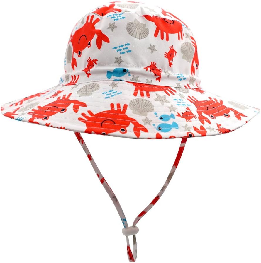 Home Prefer UPF50+ Wide Brim Sun Hat Boys Girls Sun Protection Hat Zoo Beach Swim Safari Bucket Hat