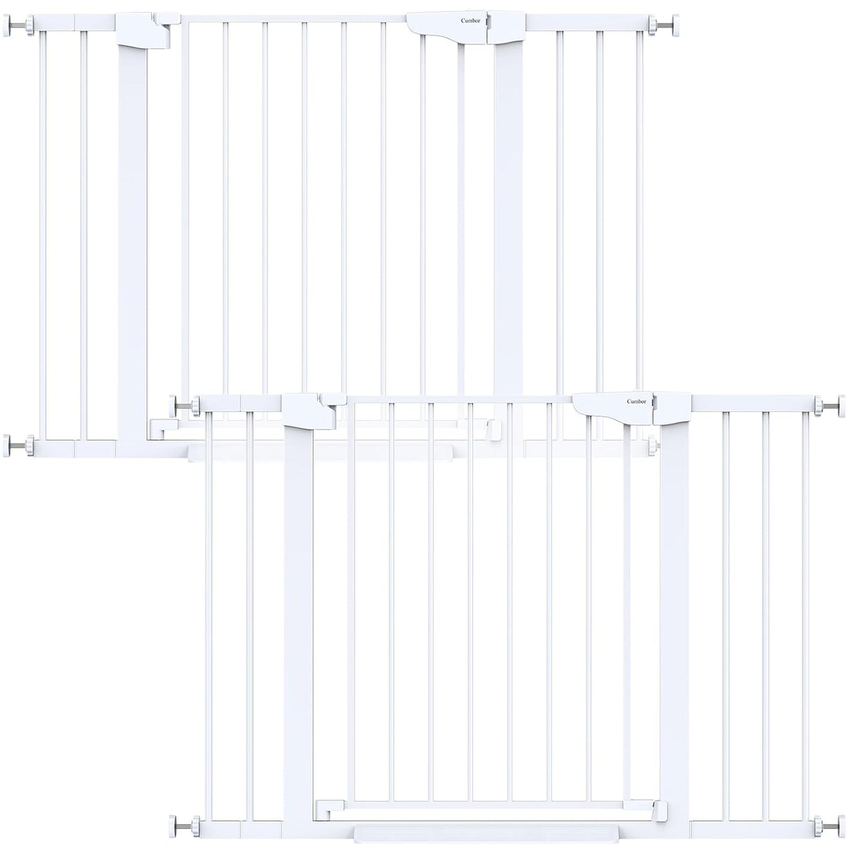 Cumbor 2 Pack 29.7-46" Baby Gate for Stairs, Mom's Choice Awards Winner-Auto Close Dog Gate for