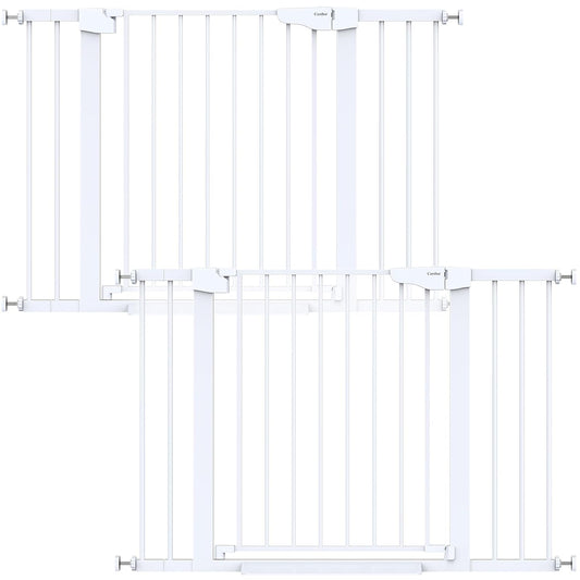 Cumbor 2 Pack 29.7-46" Baby Gate for Stairs, Mom's Choice Awards Winner-Auto Close Dog Gate for