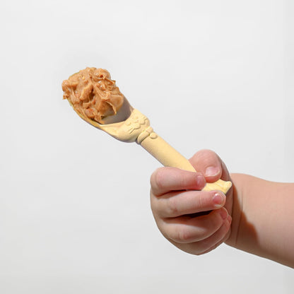 Made in USA Spoon la la Toddler Utensils Set - 2 Pack (1 Spoon & 1 Fork for Kids) - Self-Standing