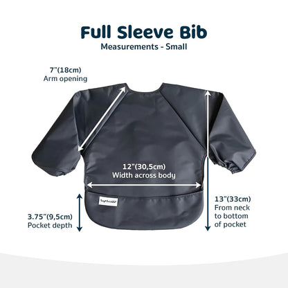 Tiny Twinkle Mess Proof Baby Bibs, 2pk Waterproof Smock Baby Bibs for Eating, Machine Washable Long