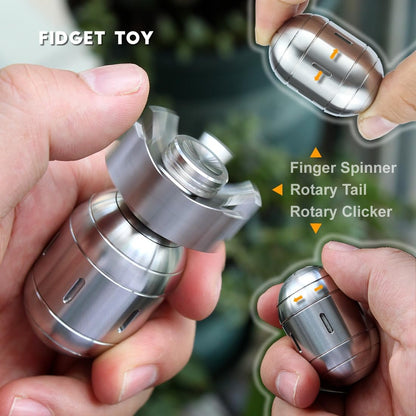 Atomic Bomb Fidget Toys, Metal Fidget Spinners, 3 in 1 Executive Desk Toy, EDC Clicker, Office