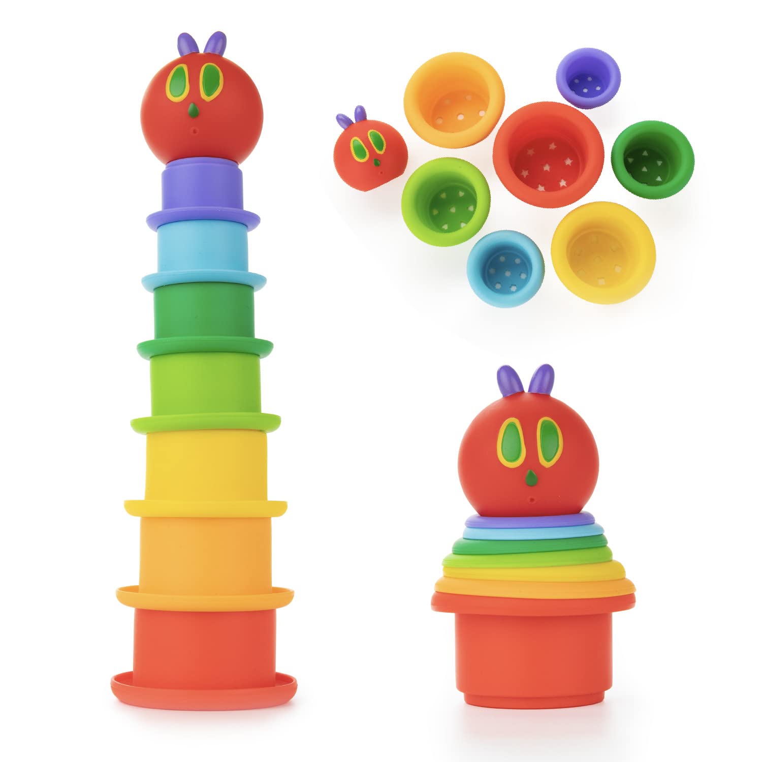 Kids Preferred World of Eric Carle The Very Hungry Caterpillar Bath Time Stacking Cup Set with