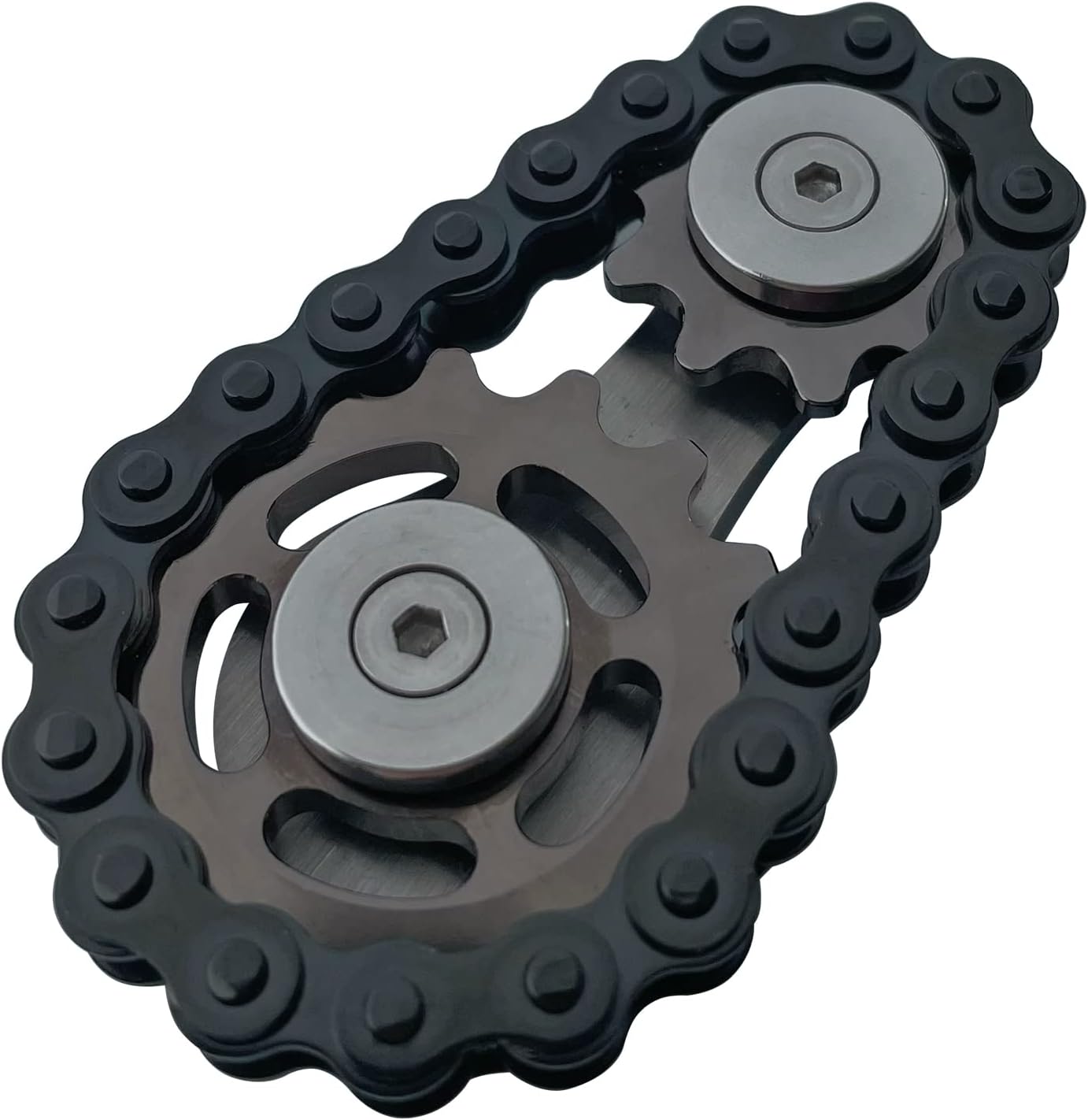 Chain Gear Fidget Spinner, Metal Sprocket Chain Fidget Toy, Stress Anxiety Relief Fidget Toy, Bike