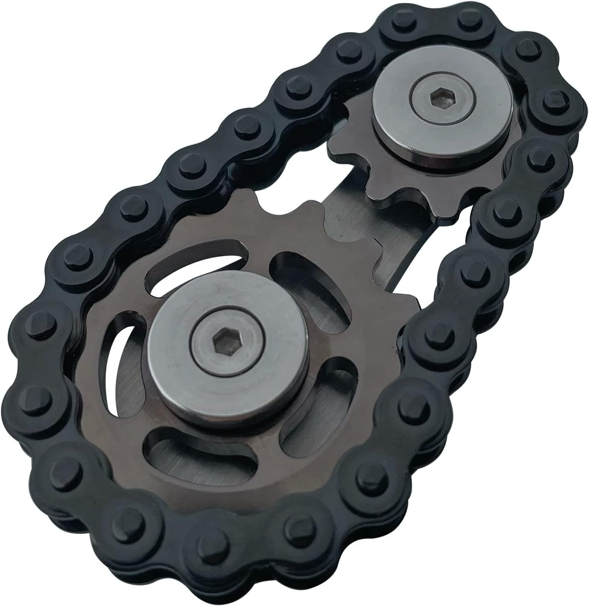 Chain Gear Fidget Spinner, Metal Sprocket Chain Fidget Toy, Stress Anxiety Relief Fidget Toy, Bike