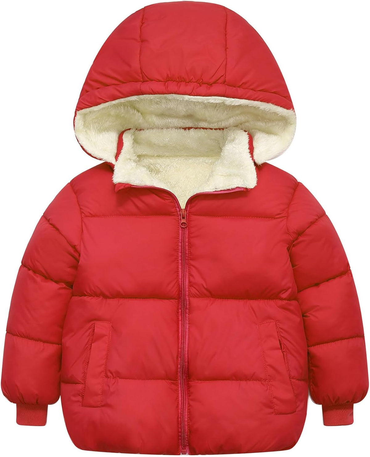 TUONROAD 1-6T Baby Girl Boy Winter Fleece Coats Toddler Warm Puffer Jackets Kids Down Alternative