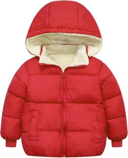 TUONROAD 1-6T Baby Girl Boy Winter Fleece Coats Toddler Warm Puffer Jackets Kids Down Alternative
