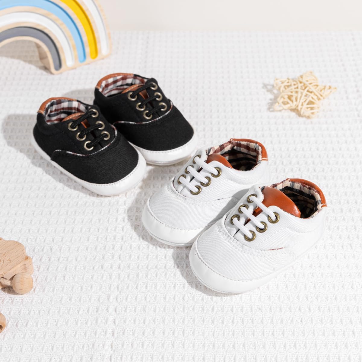 Morbido Infant Baby Boys Girls Canvas Sneaker Toddler Slip On Anti Skid Newborn First Walkers Candy