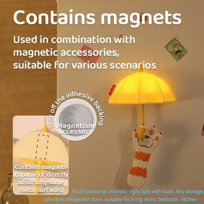 Umbrella Night Light for Kids,Light-Up Magnetic Fridge Lamp, Rechargeable Silicone Lamp for Baby