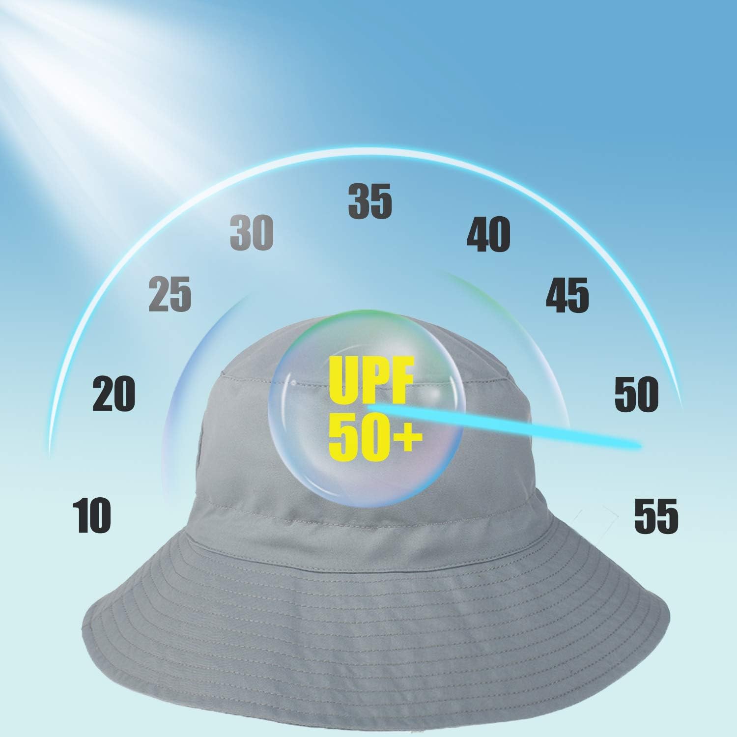Baby Sun Hat Toddler Beach Swim Hats UPF 50+ Summer Bucket Hat Kids Infant Wide Brim Adjustable Sun