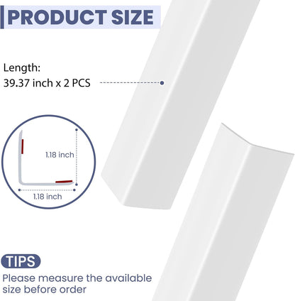 2PCS Wall Corner Protectors Guards - Self Adhesive Corner Protector & Corner Guards for Walls Edge