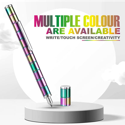 Color Fidget Pen Toy, Sensory Tool EDC Fidgeting Game for Adults, Cool Gadget Best for Stress and