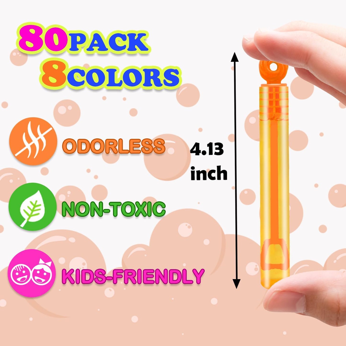 Mini Pocket Bubbles Wands Toys Gifts Prizes Bulk for Kids 80 Pack-Bubbles Party Favors Supplies for