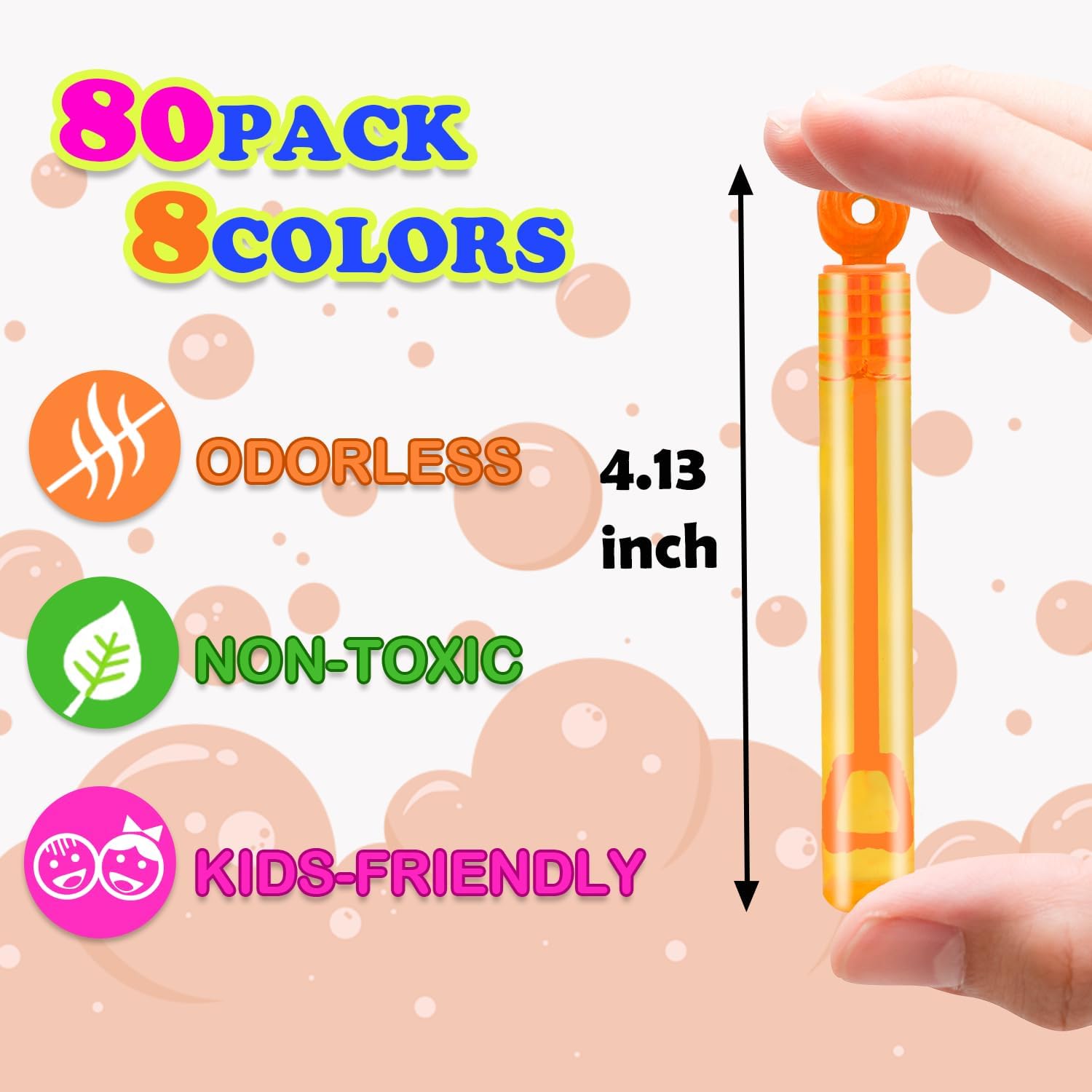 Mini Pocket Bubbles Wands Toys Gifts Prizes Bulk for Kids 80 Pack-Bubbles Party Favors Supplies for
