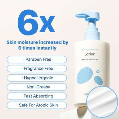 BEBESUP- 베베숲 Daily Hydration Baby Lotion | Korean Skincare for Sensitive & Atopic Skin 100-Hour