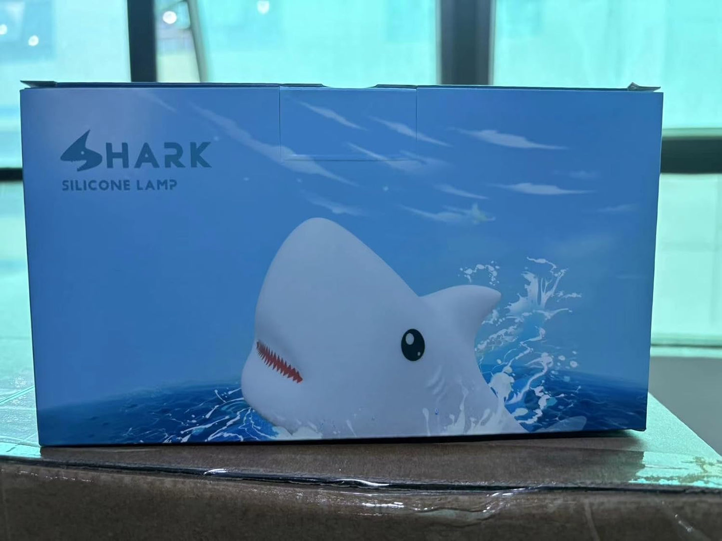 LOVERUIS Shark Night Light for Children, 7 Color Changing LED Portable Touch Baby Lamp, USB