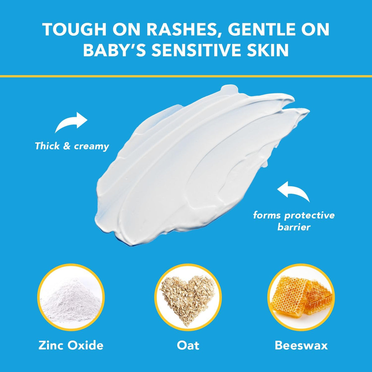 Triple Paste Diaper Rash Cream for Baby - 16 Oz Tub - Zinc Oxide Ointment Treats, Soothes and