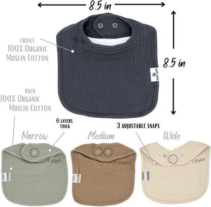 DiaperSquad's Baby Bibs for Drooling and Teething, Bibs for Boys, Baby Girl - Solid Cotton Baby