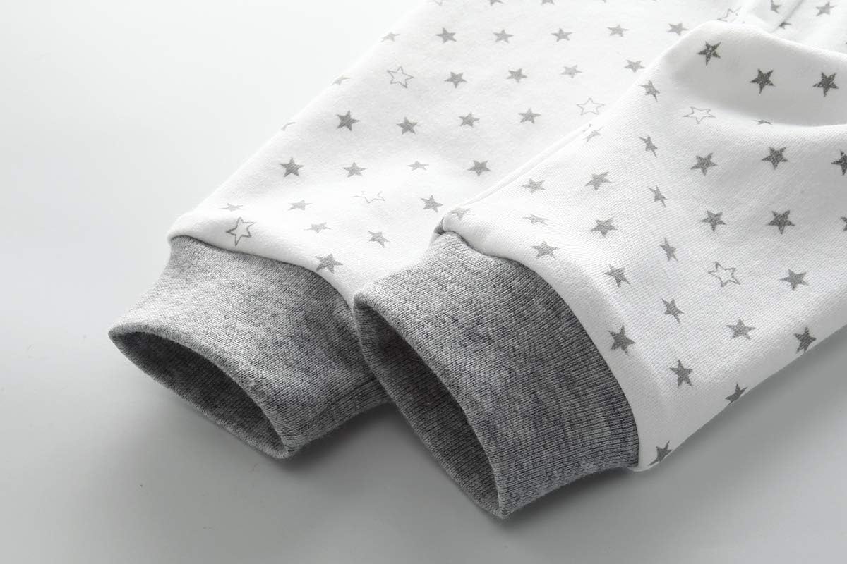 Unisex Newborn Baby Cotton 4-Pack Pants Embroidery Pringting Casual Leggings 0-24 Months for Boys