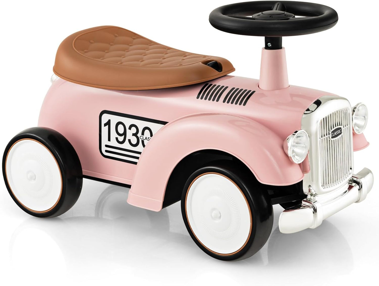 HONEY JOY Ride On Push Car, Outdoor Toddler Riding Toys w/Steering Wheel, Horn & Storage