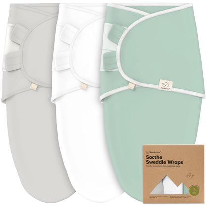 3-Pack Organic Baby Swaddle Sleep Sacks - Swaddles for Newborns, Infant 3-6 Months, Baby Girls