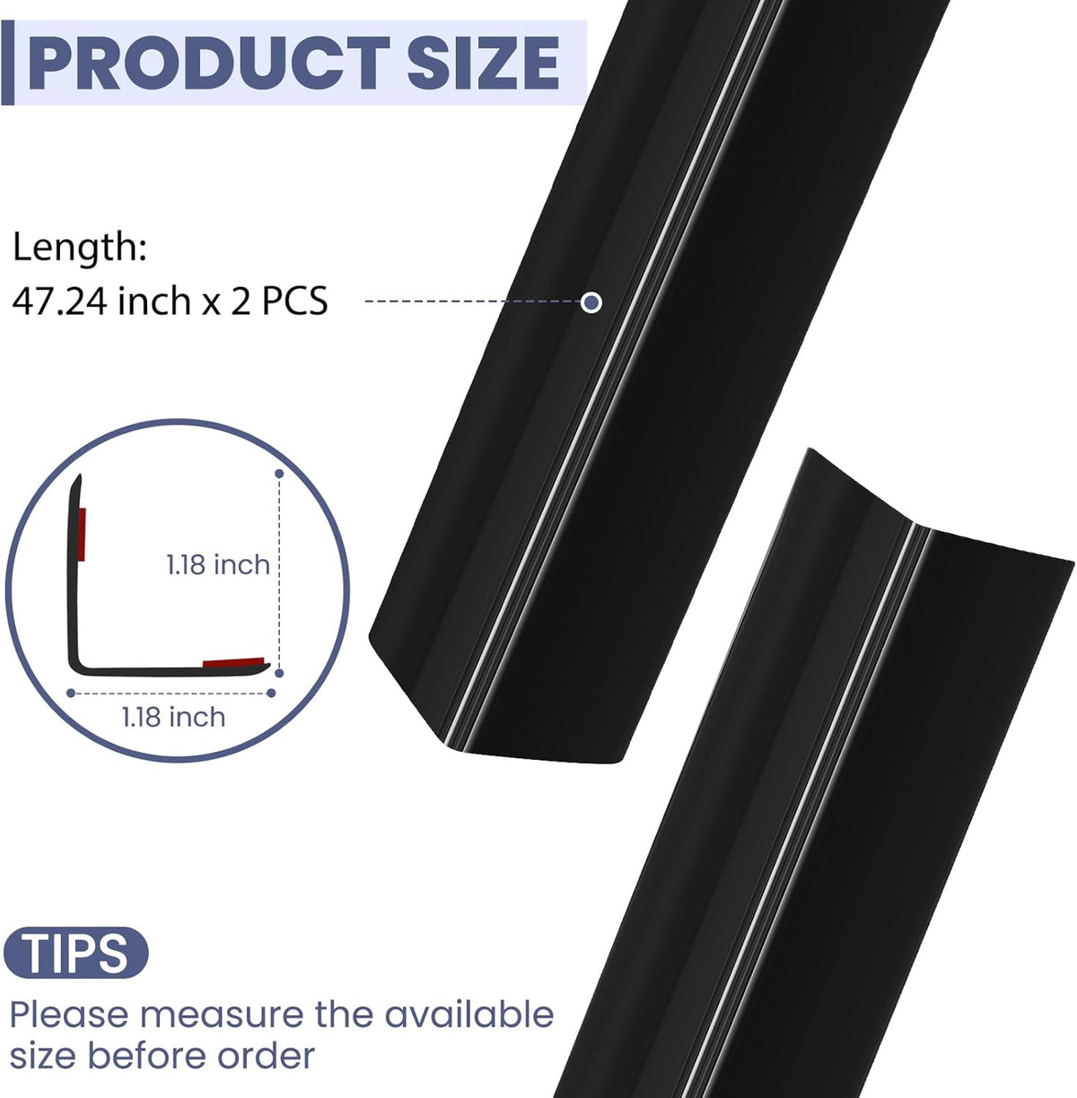 2PCS Wall Corner Protectors Guards - Self Adhesive Corner Protector & Corner Guards for Walls Edge