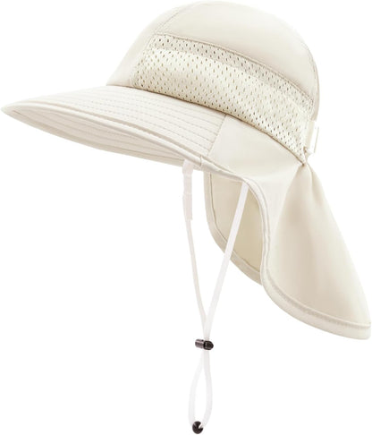 XIAOHAWANG Girls Sun Hat Baby Beach Hats Boys UPF 50+ Kids Summer Protection Cap Toddler Breathable