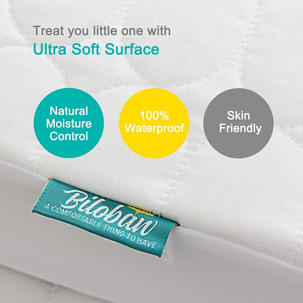 Crib Sheets and Waterproof Crib Mattress Protector 4 Pack Set,Waterproof Crib Sheets Mattress Pad
