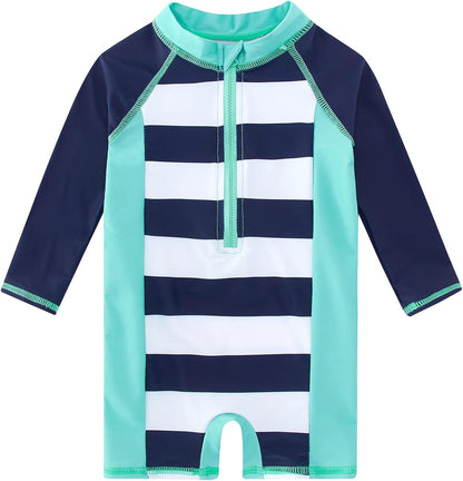 Funnycokid Baby Swimsuit Boy Toddler Bathing Suit Rash Guard UPF 50+ Swimwear 6 Months-4T