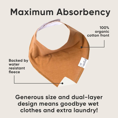 Copper Pearl 4 Pack Soft Cotton Baby Bibs for Drooling and Teething, Absorbent Drool Bibs for Baby