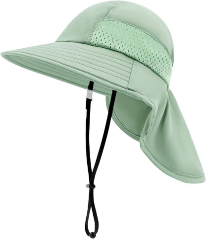 XIAOHAWANG Girls Sun Hat Baby Beach Hats Boys UPF 50+ Kids Summer Protection Cap Toddler Breathable