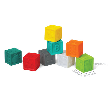 Infantino Squeeze and Stack Block Set, Soft Blocks, 6+ Months