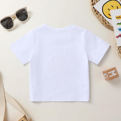 Happy Town Toddler Clothes Baby Boy Girl Smiley Face Shirt Short Sleeve T-Shirt Tee Summer Tops