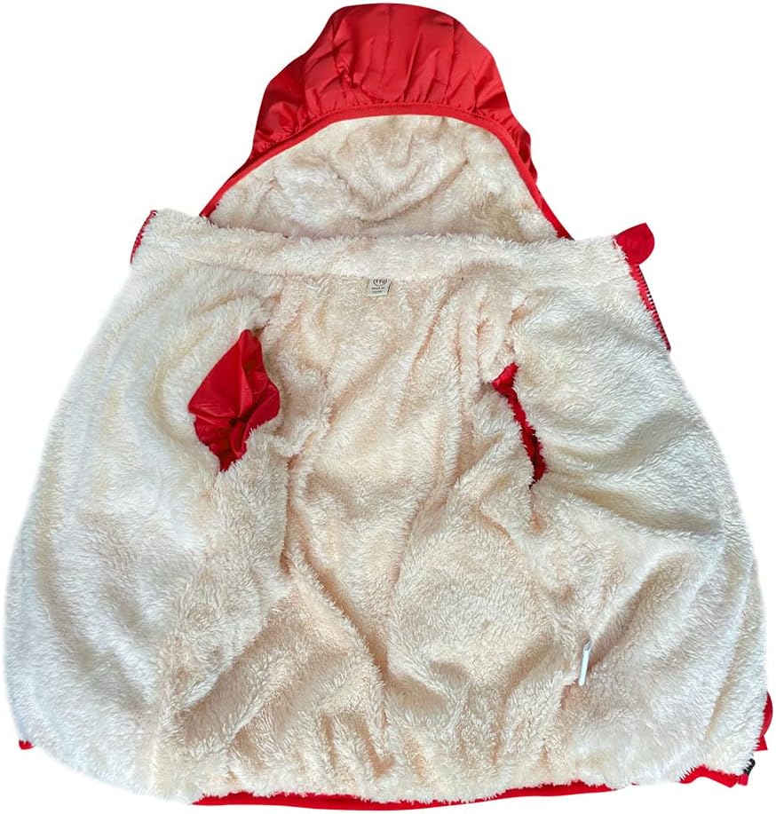 Baby Girls Boys' Winter Fleece Jackets With Hooded Toddler Cotton Dress Warm Lined Coat Outer