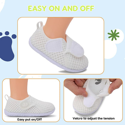 FEETCITY Baby Boys Girls First Walking Shoes Infant Sneakers Crib Shoes Breathable Lightweight Slip