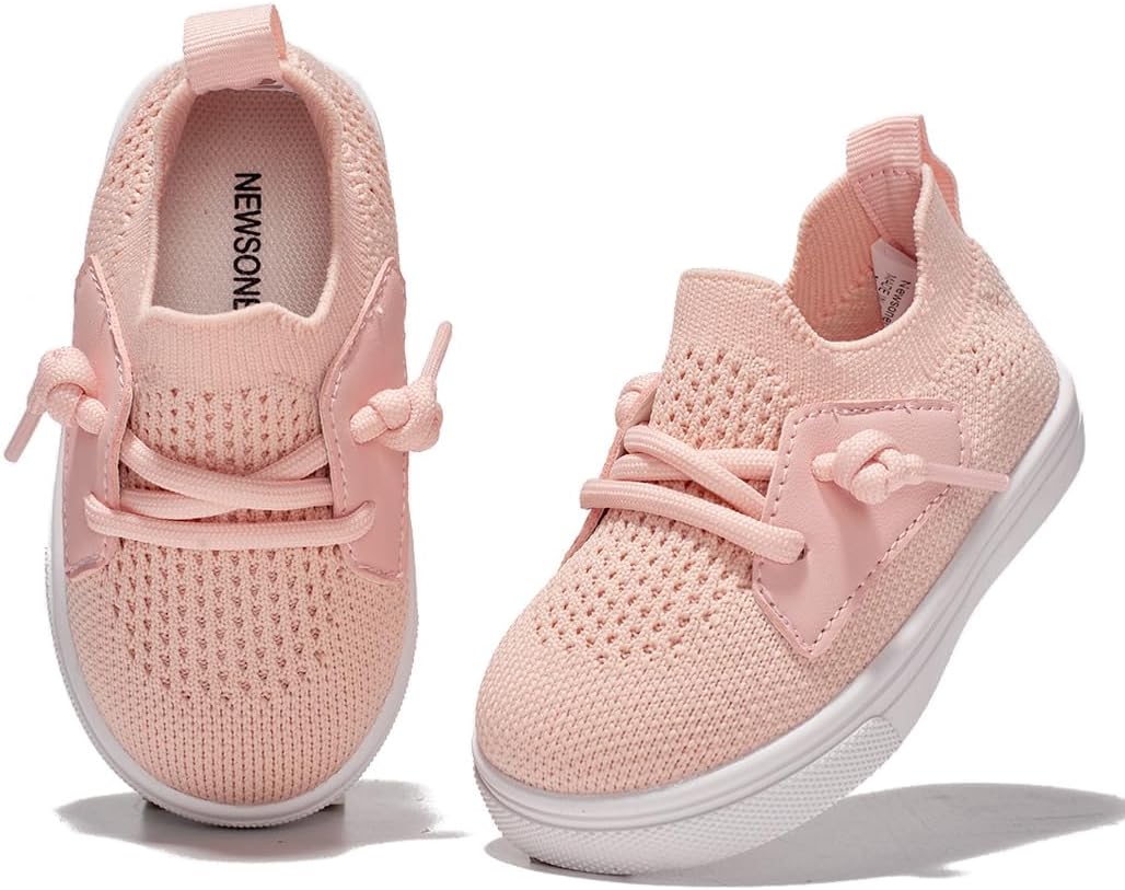Newsonet Baby Shoes Boys Girls First Walking Breathable Non Slip Walker Sneakers Soft Sole 6 9 12