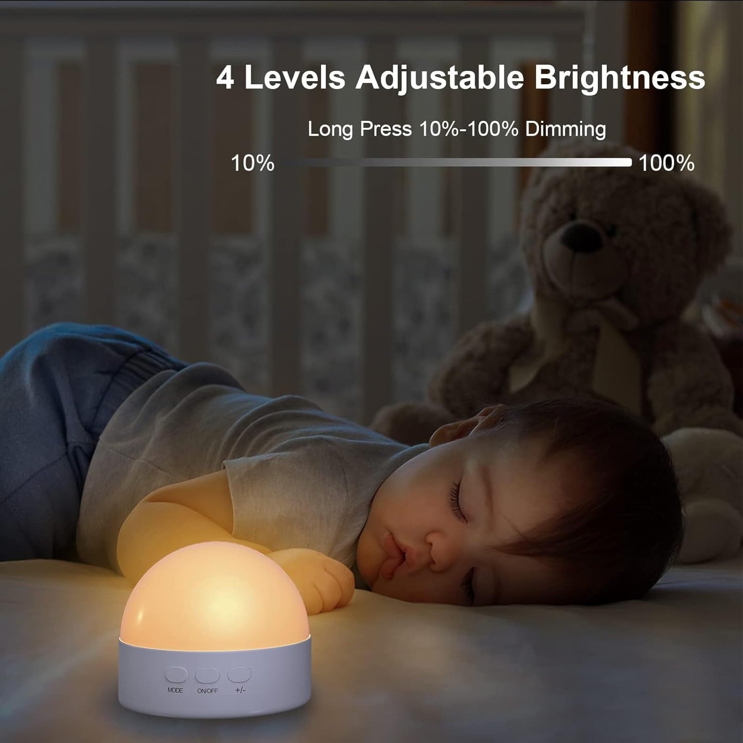 Kintion Night Light, Dimmable 8 Color Portable LED Night Light, 1800mAh Rechargeable Nursery Light