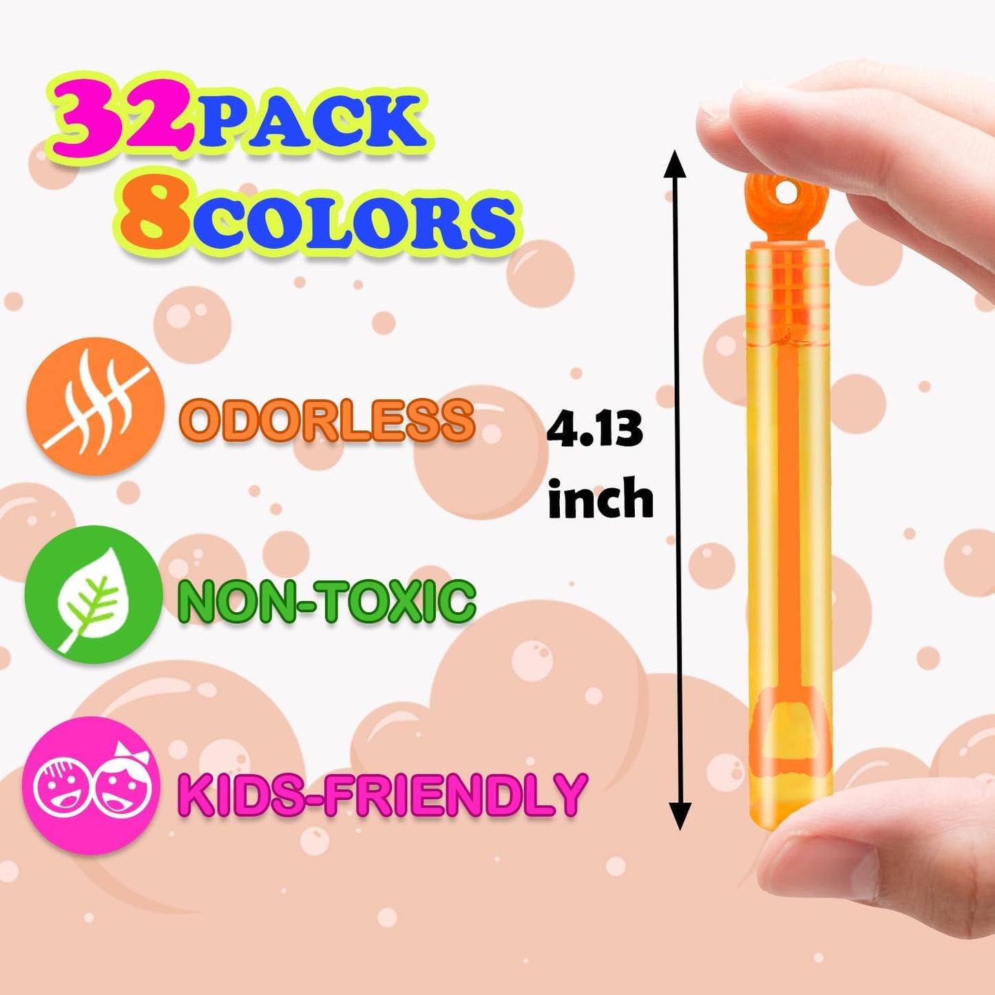 Kids Party Goodie Gift Bag Stuffer Fillers,32 Pack Mini Bubble Wand Toys,Small Halloween Pinata