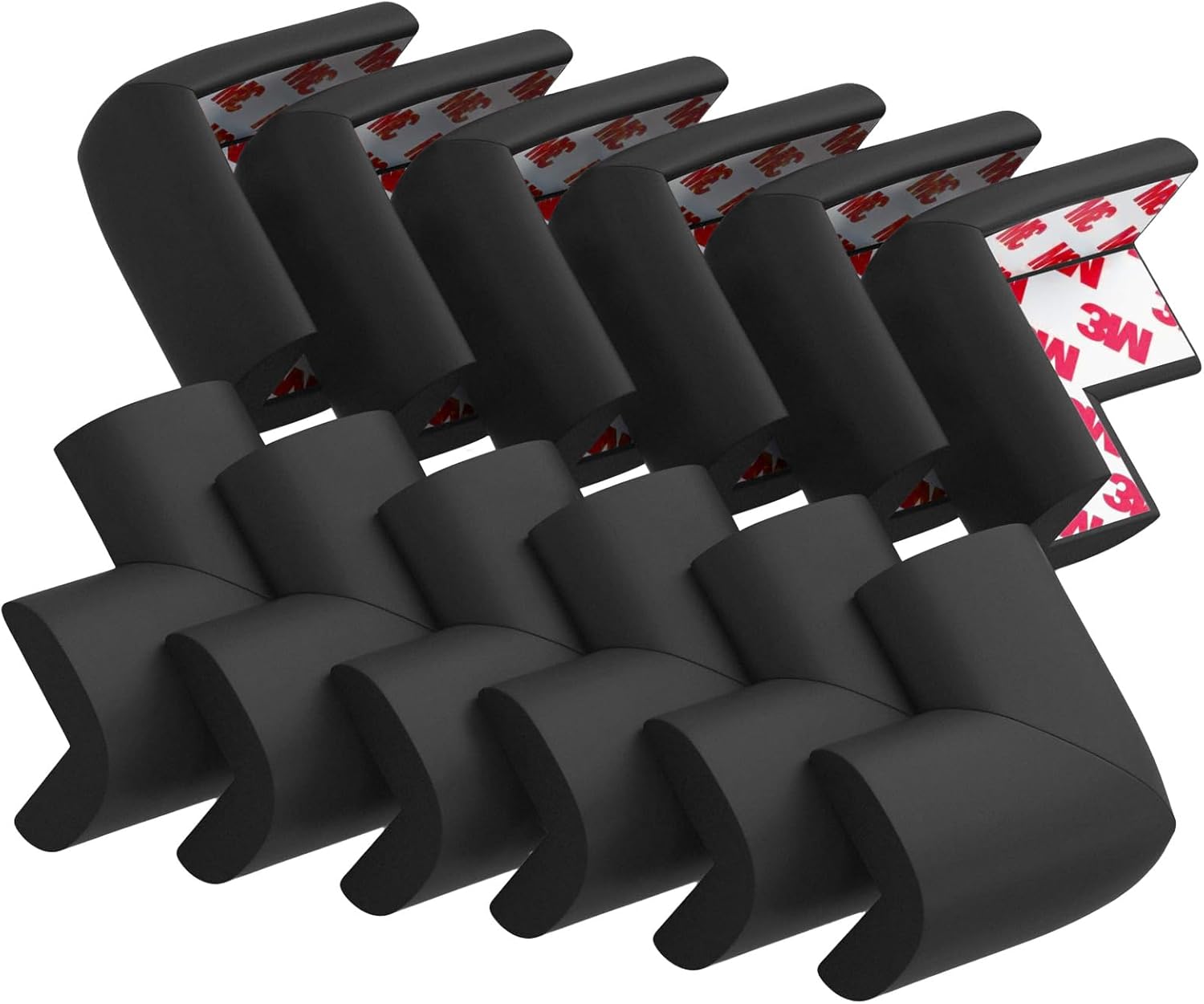 12 Pack Soft Corner Protector Baby Proofing Edge and Corner Guards, Safety Pre-Taped Rubber Foam