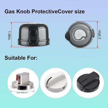 Stove Knob Safety Covers for Child Baby Proofing Kitchen Universal Size Gas Knob Covers Clear View
