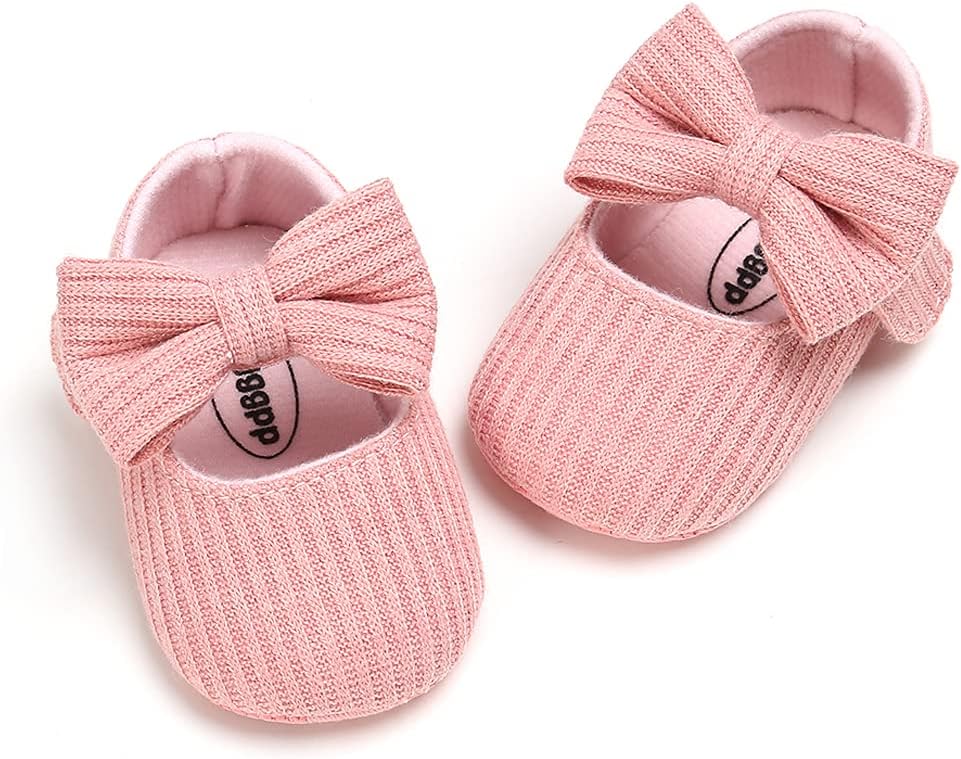 Baby Shoes Mary Jane Flats Non Slip Soft Sole Infant Toddler Sneakers First Walkers Party Christmas