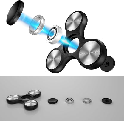 Fidget Spinners Toy, 3-8 Min Spins Time Stainless Steel Bearing Metal Fidget Spinner, EDC ADHD