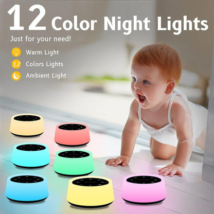 ColorsNoise Sound Machine and White Noise Machine with 30 Soothing Sounds with 12 Colors Baby Night