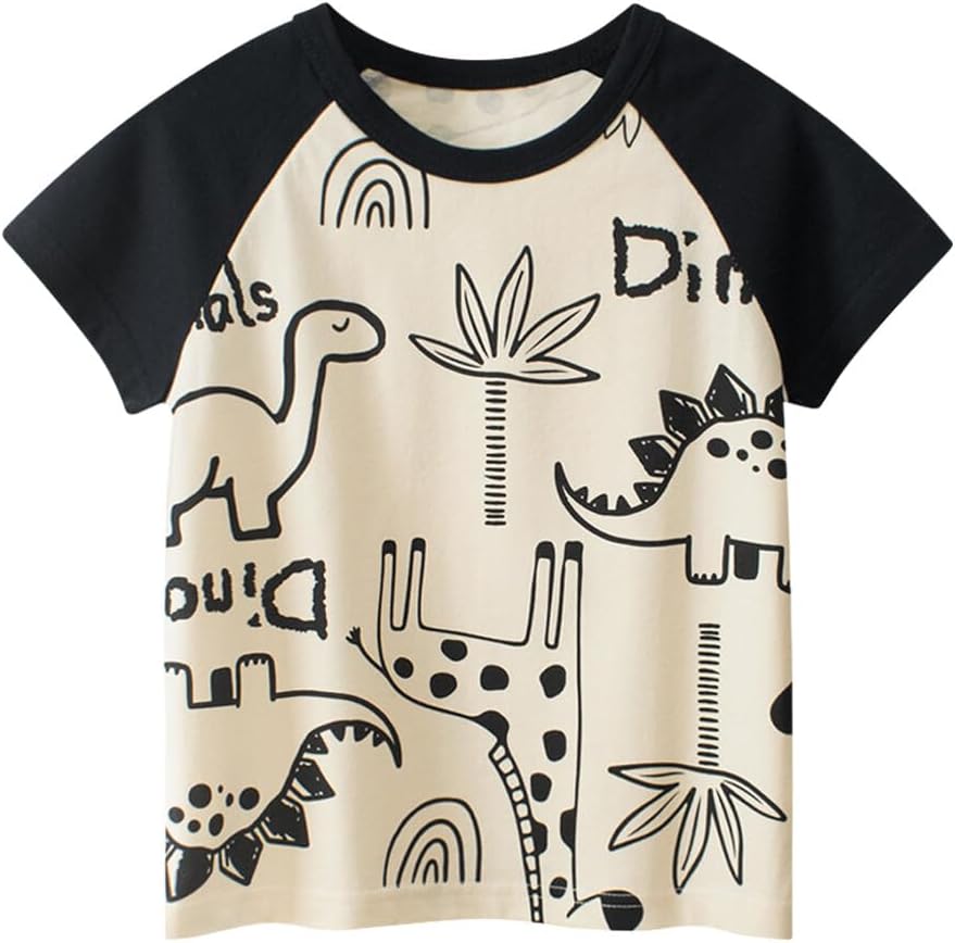 Boys' 4-Pack Excavator Short Sleeve Crewneck T-Shirts Top Tee Size 2-7 Years Toddler Boys' Value