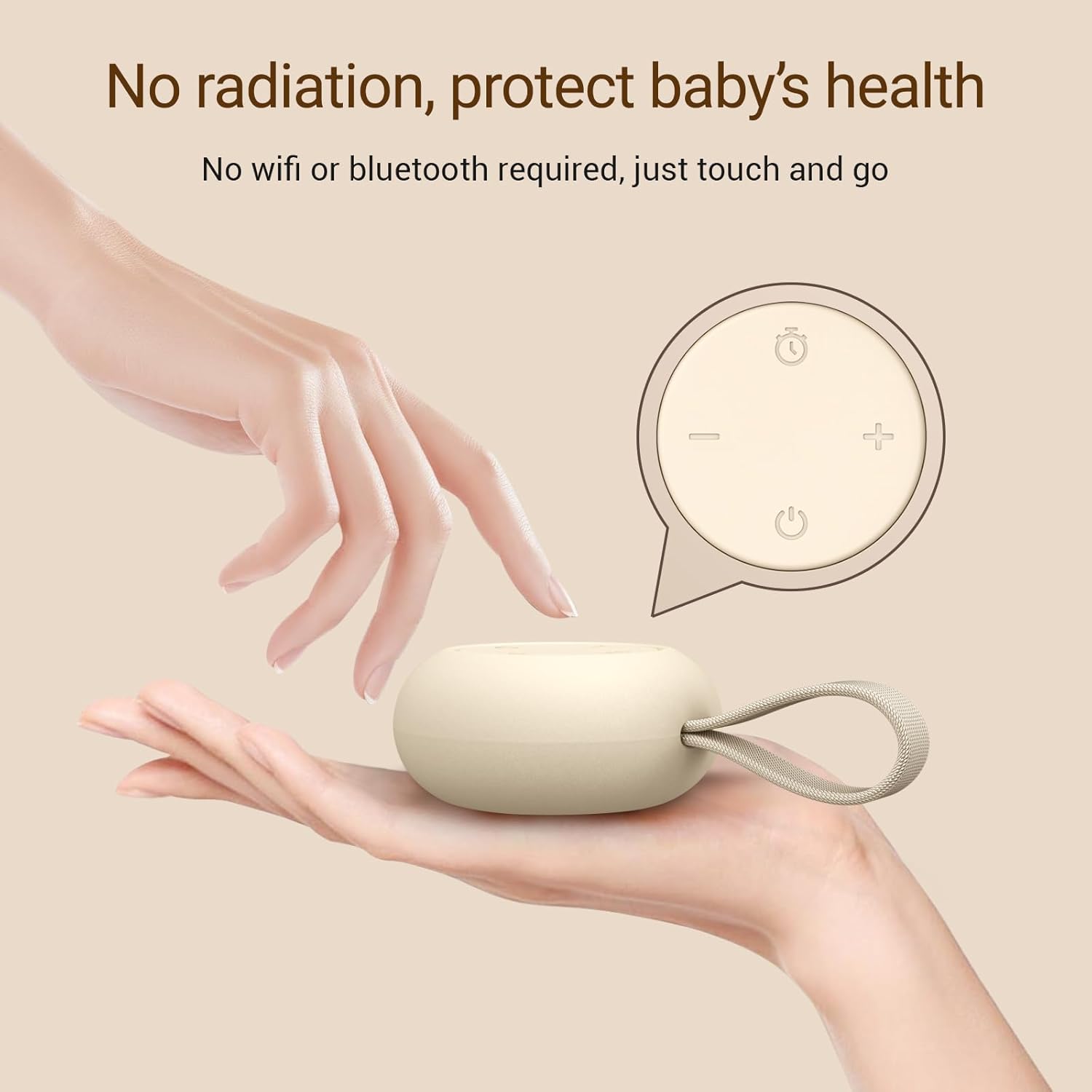 Portable Baby Sound Machine [White Noise for Babies Kids Adults][Sleep Soother][Timer Function][12