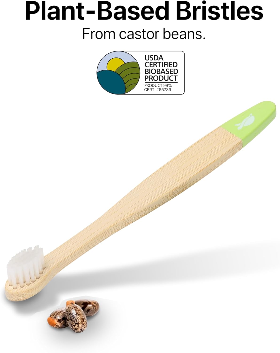 Sea Turtle Plant-Based Bristles, Ultra-Soft Bamboo Toothbrushes, Natural Toothbrush for Babies (4